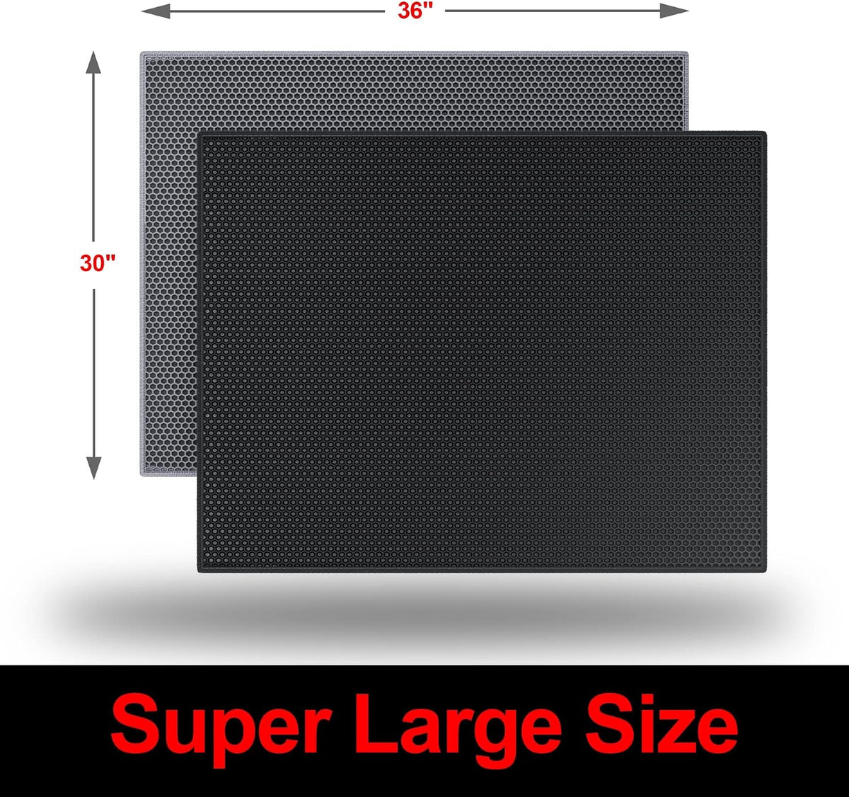 Waretary extra large cat litter mat rolled out in a clean home environment