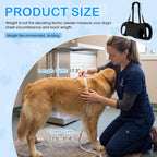 Shinylin Dog Carry Sling Emergency Backpack Pet Legs Support and Rehabilitation Dog Lift Harness Adjustable Lifting Straps Carrier for Senior Dogs Joint Injuries, Arthritis, Hiking, Skiing, Black(L) - Image 3