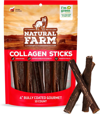 Natural Farm Bully Coated Gourmet Collagen Sticks (4 Inch, 25 Pack) - Real Bully Beef Coated, 95% Natural Collagen Dog Chews, Supports Healthy Joints, Skin & Coat - Best for Small & Medium Dogs - Image 13