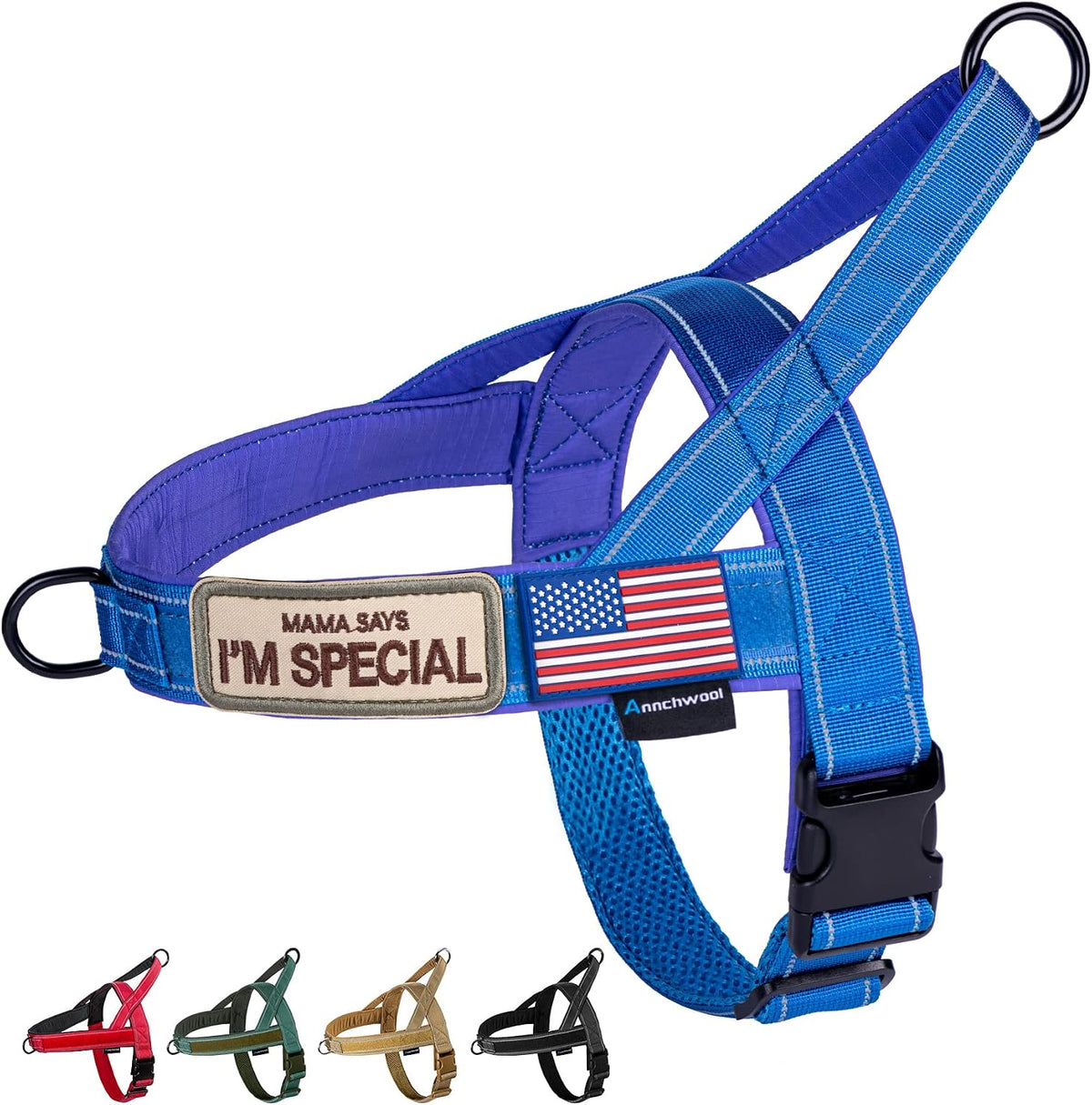 Annchwool No Pull Dog Harness with Soft Padded Handle,Reflective Strip Escape Proof and Quick Fit to Adjust Dog Harness,Easy for Training Walking for Small & Medium and Large Dogs(Brown,L) - Image 15