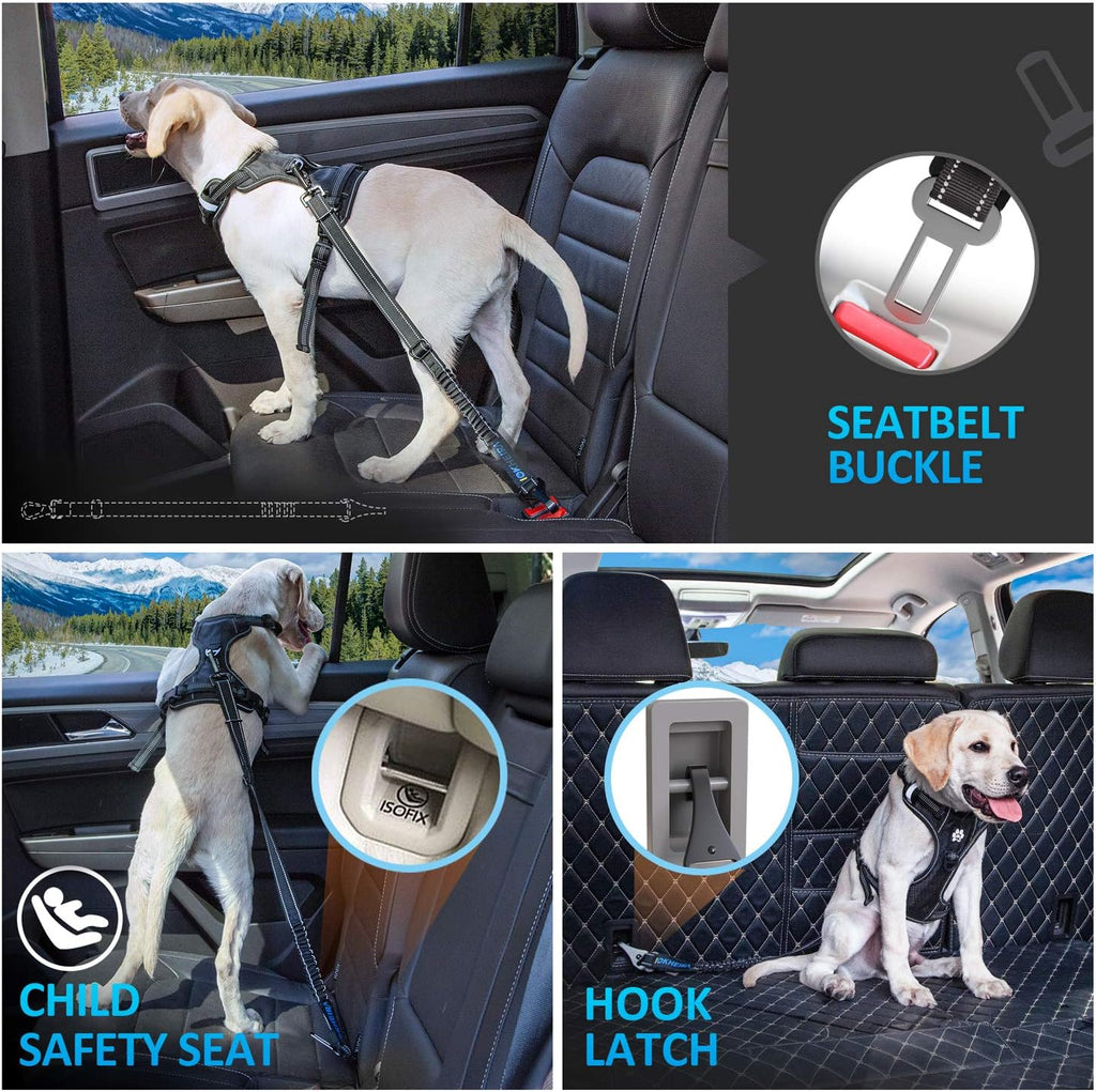 LATCH hook attachment for dog car seat belt