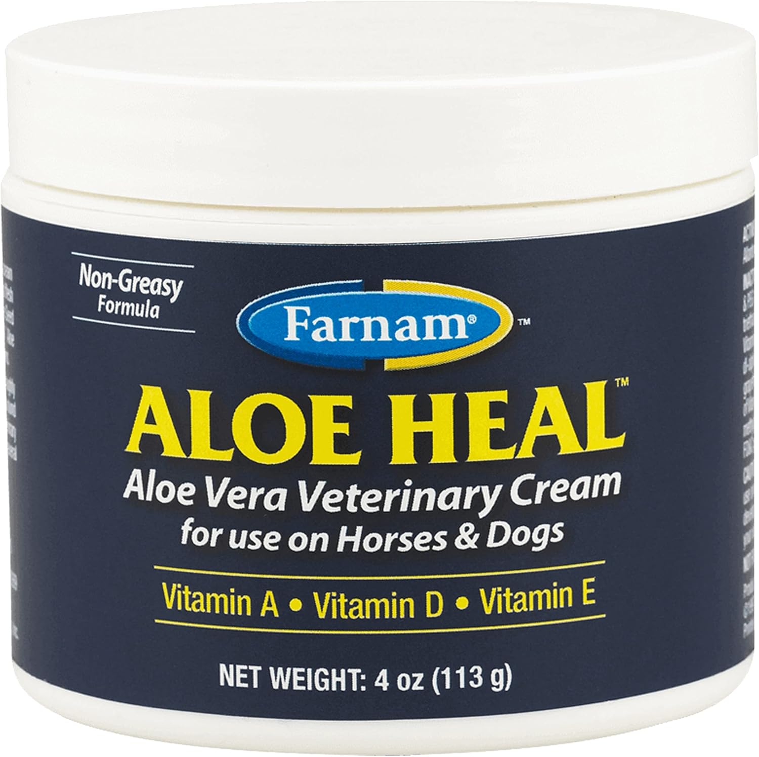 Farnam Aloe Heal Veterinary Cream 4 Ounce jar front view