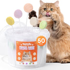 MalsiPree 50 pack freeze dried cat lollipop treats front view