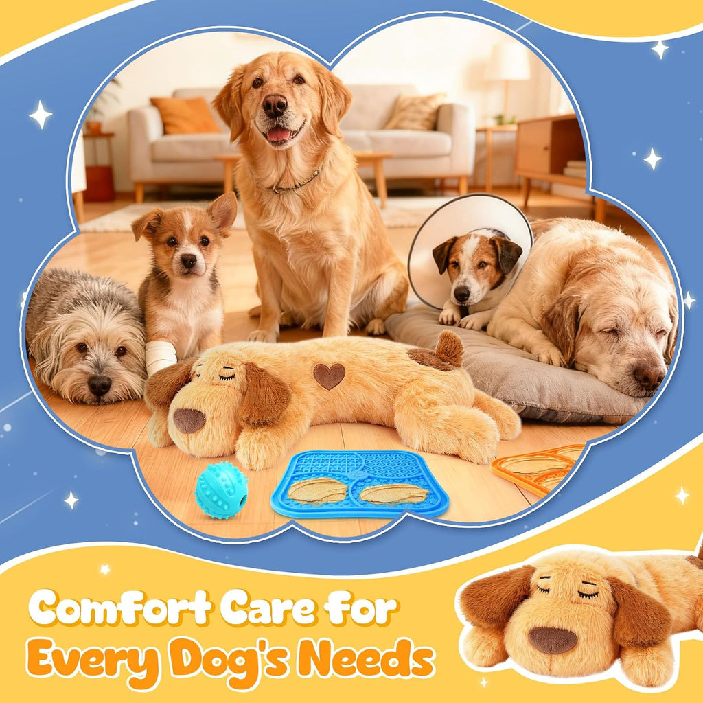 Puppy calming kit components arranged together