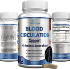 YUMMYVITE Blood Circulation Supplement 90 capsules front bottle view for leg vein health.