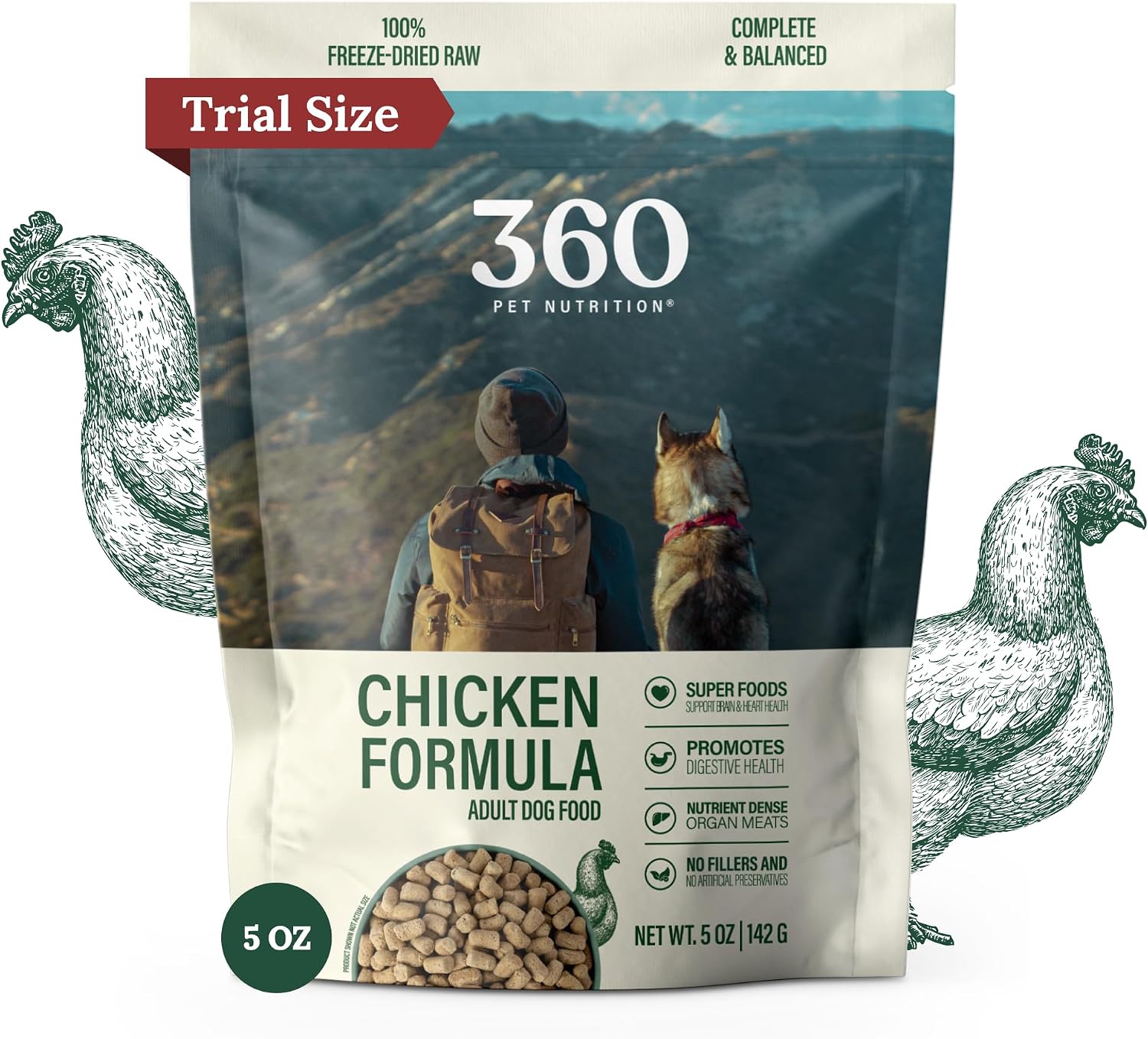 360 Pet Nutrition Freeze-Dried Raw Dog Food - Multi-Protein with Beef, Chicken, Fish, Liver & Organs, High Protein, Omega-3s, Fruits, Veggies & Superfoods, Grain-Free, No Fillers, 1 lb - Made in USA - Image 15