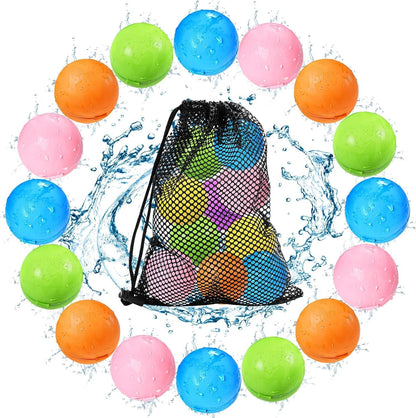 Tlitlimom reusable water bomb balloons front view sixteen pack premium pool toys