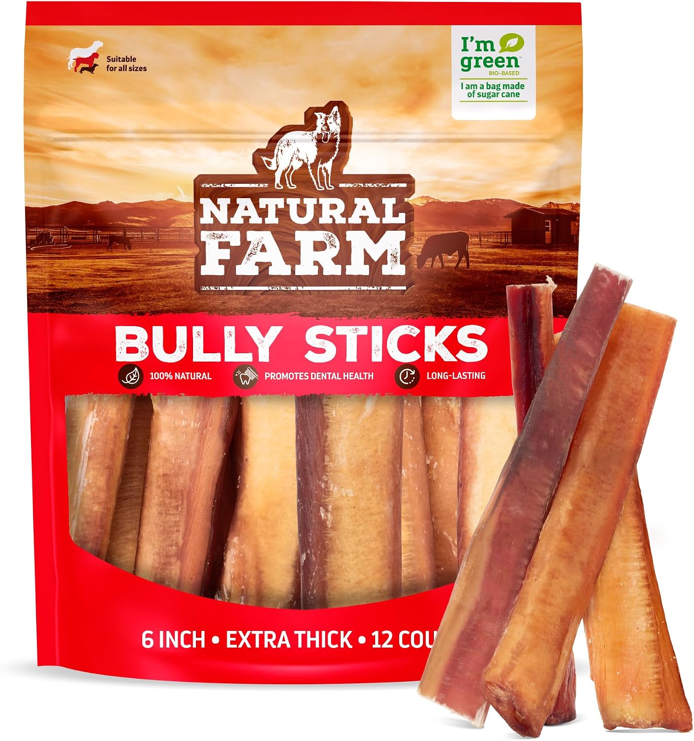 Natural Farm Gullet Sticks Chews for Dogs, 6 Inch (25 Count), Single Ingredient Jerky Esophagus Treats, Rawhide-Free Natural Glucosamine & Chondroitin, Great for Puppies, Seniors & Light Chewers - Image 11