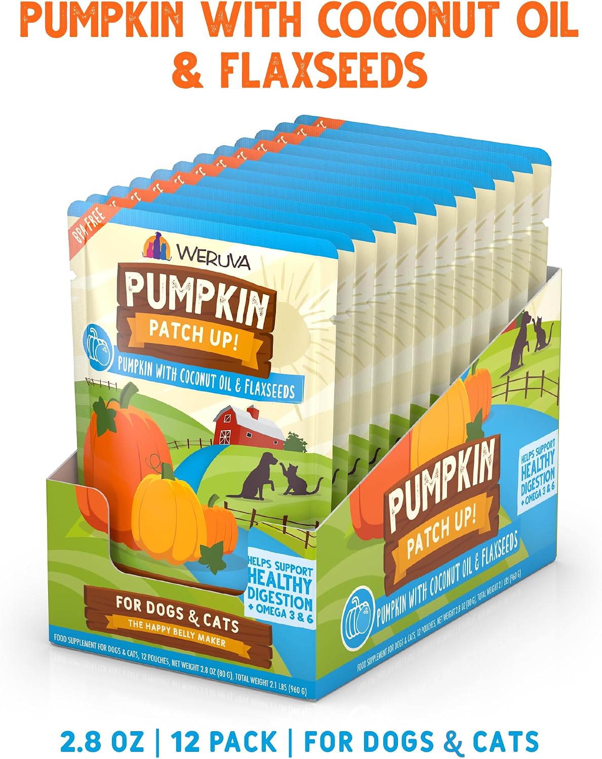 Weruva pumpkin supplement for dogs and cats digestive health pouch