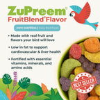 Close up of colorful fruit-shaped bird pellets