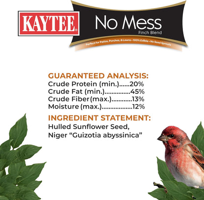Kaytee No Mess Finch Seed bag showing 8 pound weight label