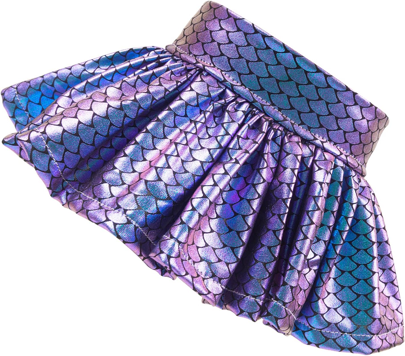 CuteBone small dog swimsuit costume side view purple fish scale pattern