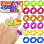 KLT sensory fidget rings 18 pack front view