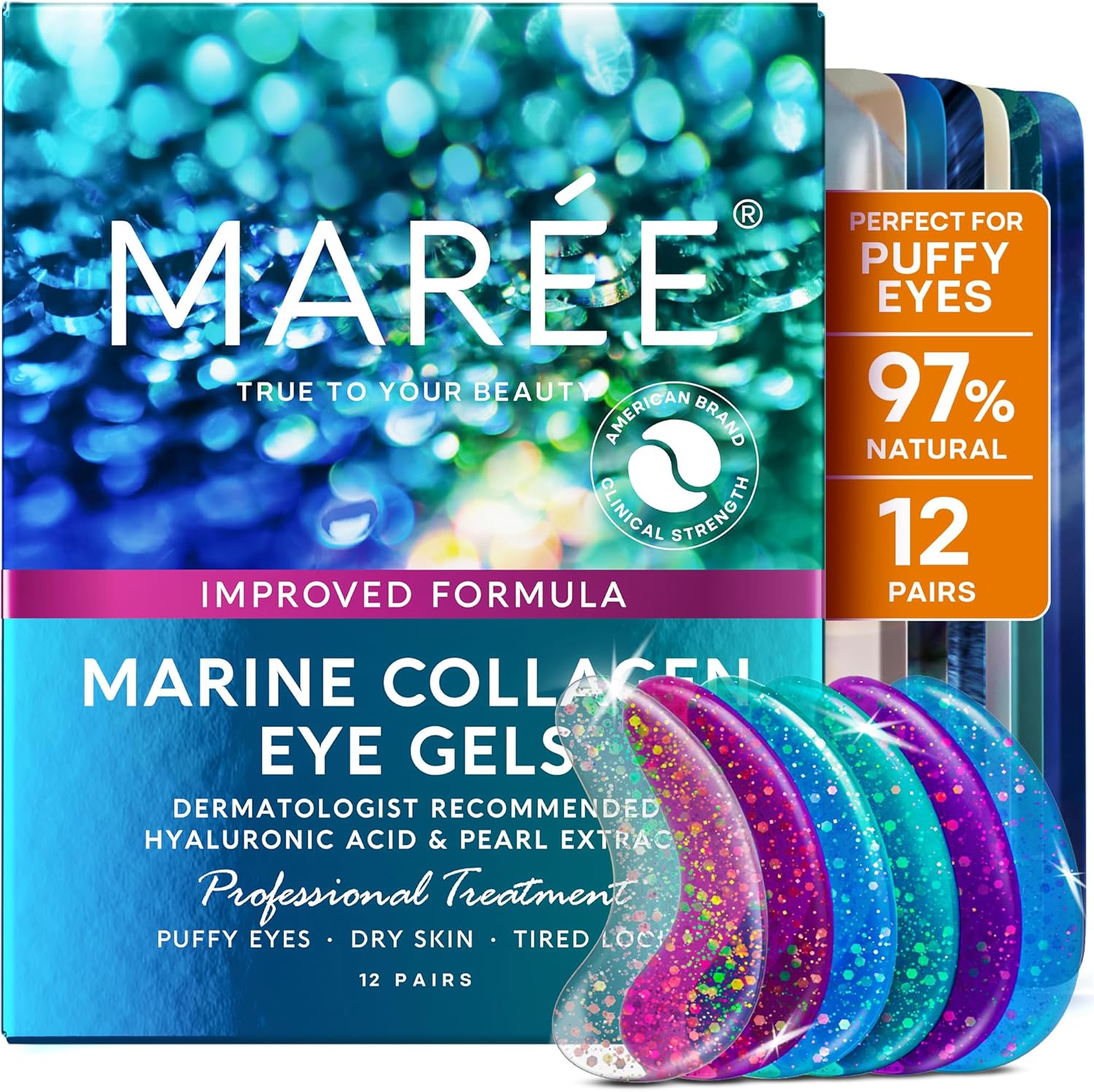 Maree Marine Collagen Eye Gels front packaging view