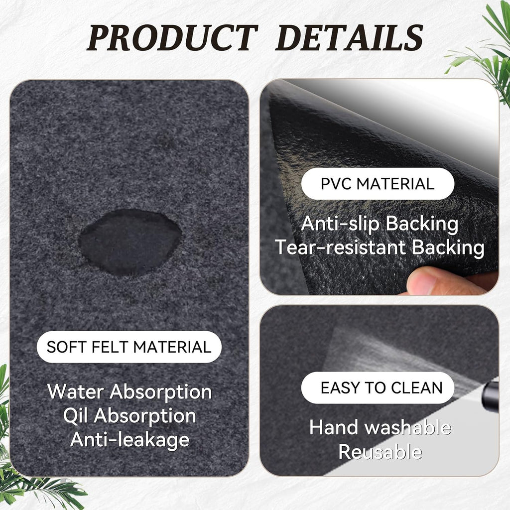 Protective felt mat placed under a reptile aquarium tank setup