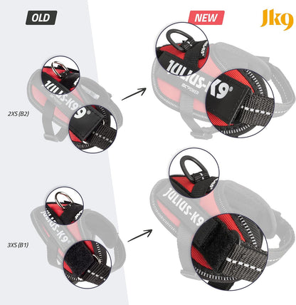 Detailed view of interchangeable hook and loop patch area