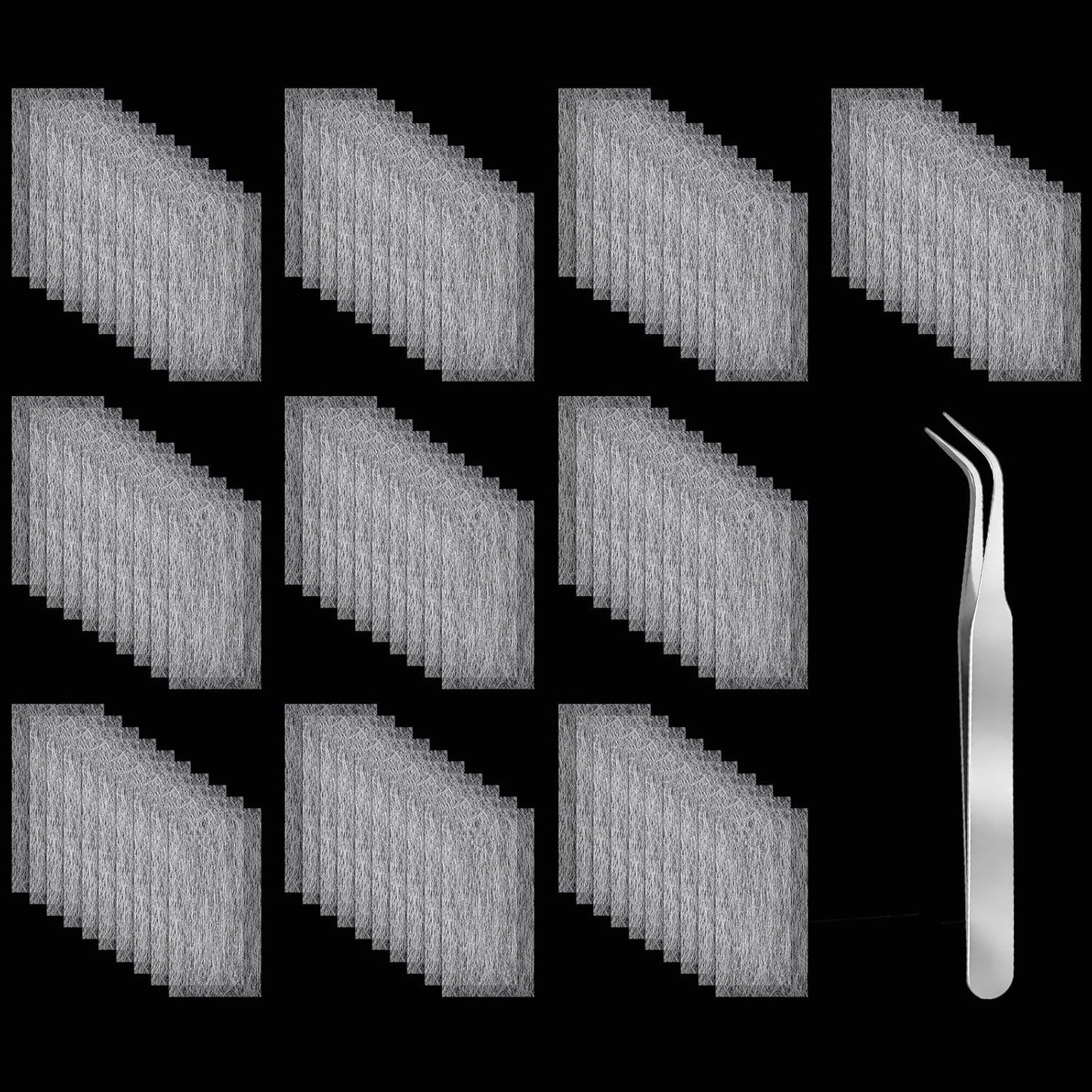Ybeaty fiberglass silk nail extension wrap kit with tweezers front view