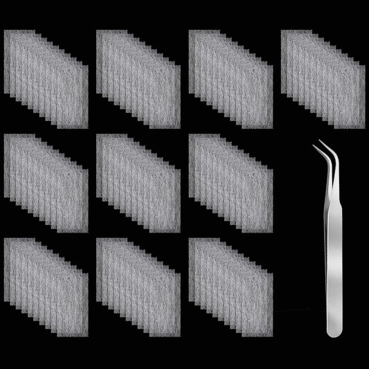 Ybeaty fiberglass silk nail extension wrap kit with tweezers front view