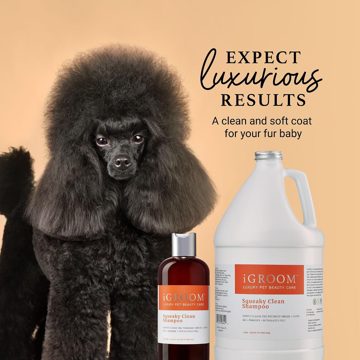 Natural ingredients chamomile and rosemary dog shampoo