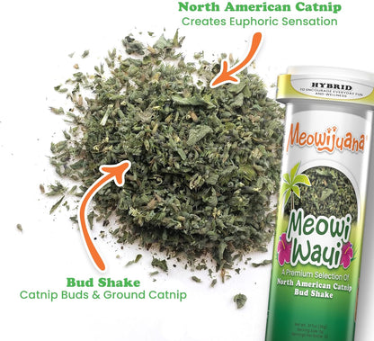Authentic Meowijuana Cloud Nine bundle packaging detailing instructions and organic certification.