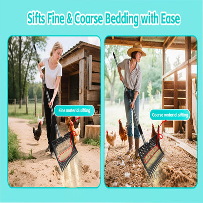 HUMUMU backyard chicken care tool removing debris from sand