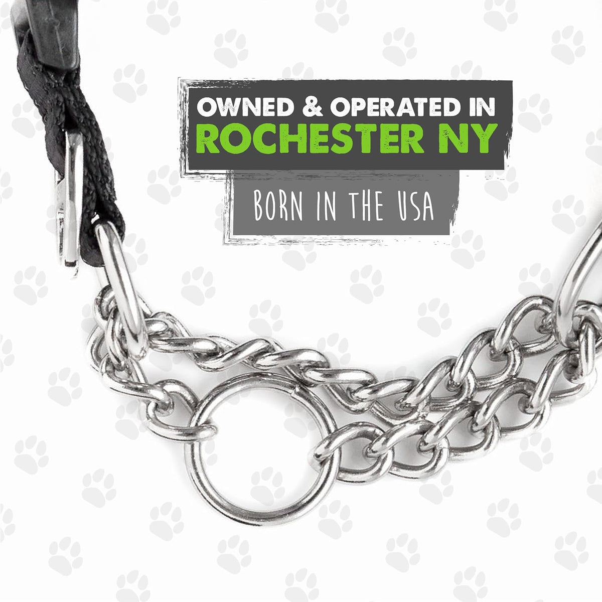 Mighty Paw Martingale Dog Collar 2.0 | Trainer Approved Limited Slip Collar with Stainless Steel Chain & Heavy Duty Buckle - Modified Cinch Collar for Gentle & Effective Pet Training - Medium, Grey - Image 9