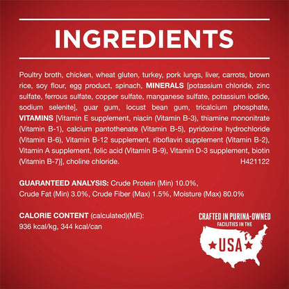 Premium imported pet food packaging back view showing mineral content