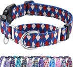 Reflective Martingale Collar for Dogs with Quick Release Buckle No Pull Training Dog Collars (Colorful Geometric, Medium) - Image 13