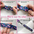 No slip escape proof girl dog collar in medium size.
