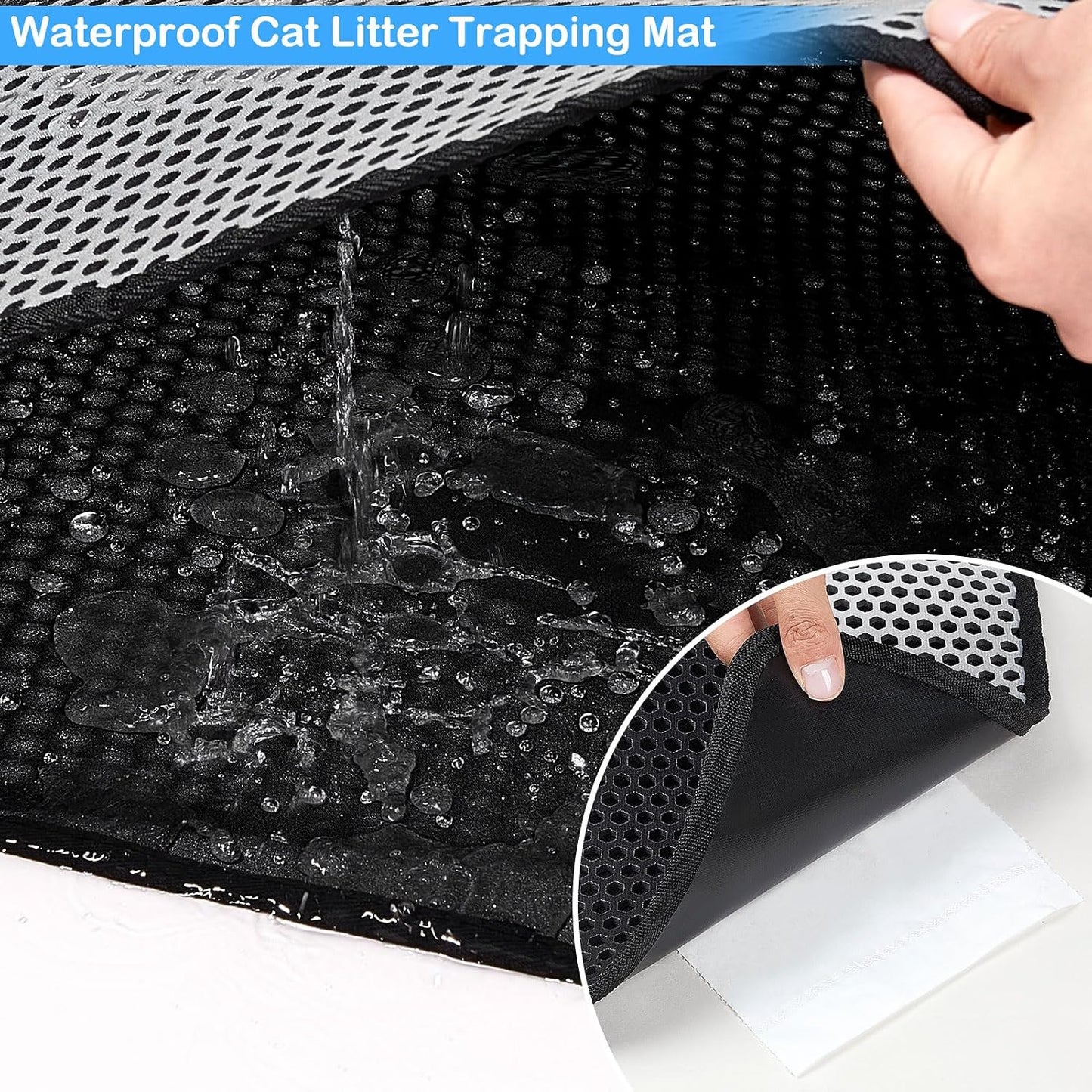 Demonstration of pouring trapped litter back into the box using the envelope opening