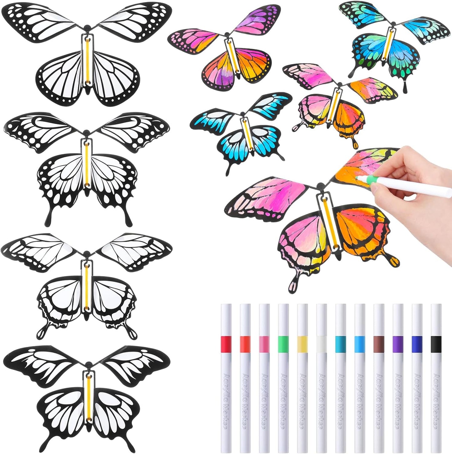 Seenelling flying butterfly craft kit front packaging view showing customizable paper toys