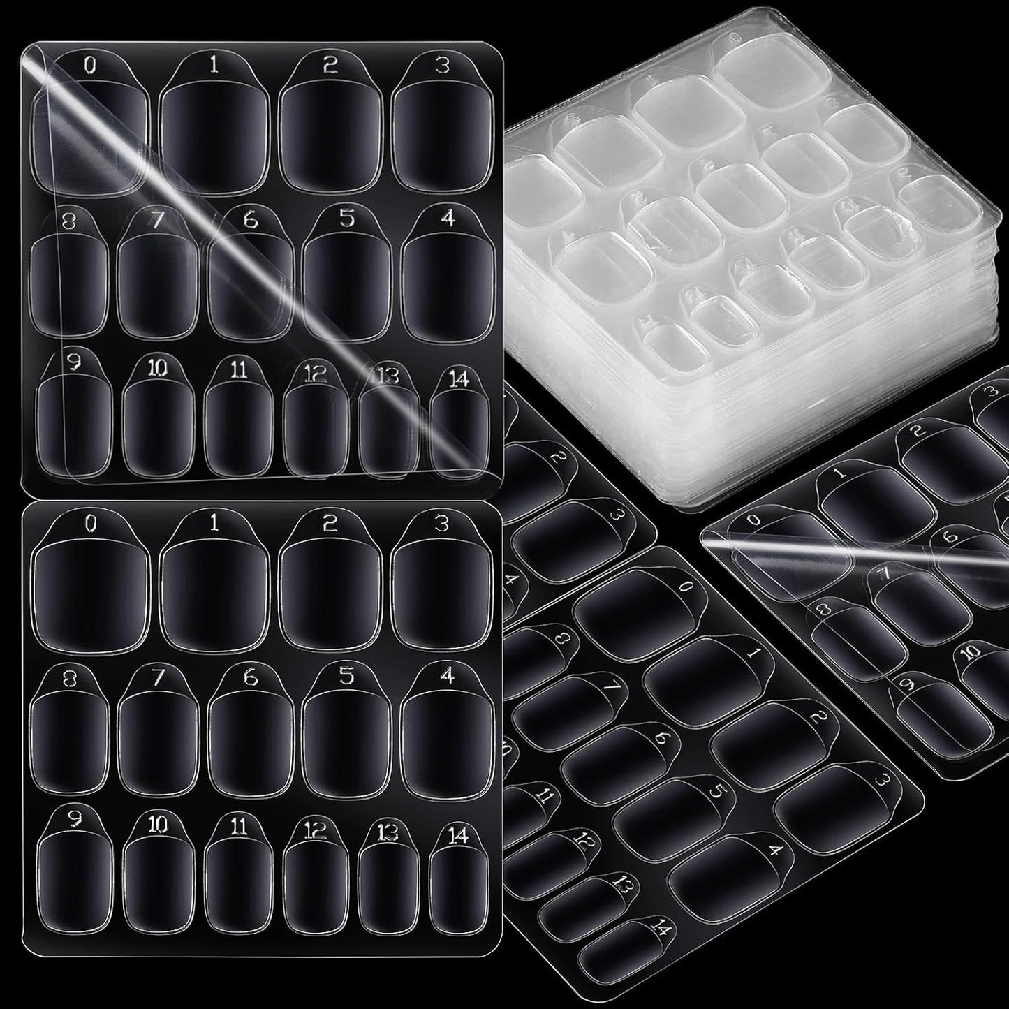 Teenitor 600 pieces press on nail adhesive tabs front packaging