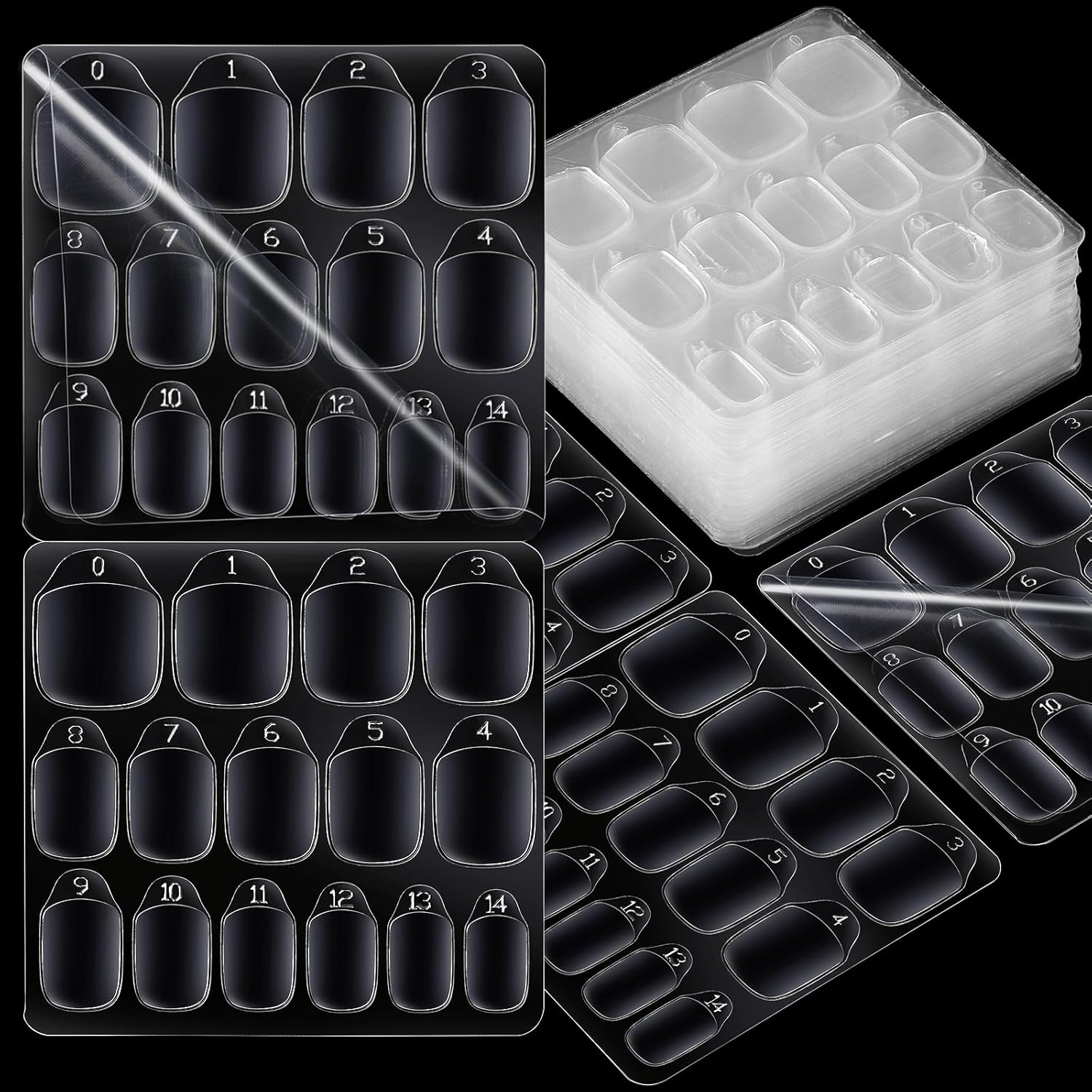 Teenitor 600 pieces press on nail adhesive tabs front packaging