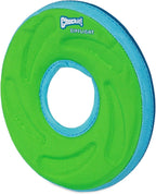Bright orange and blue assorted option of the high visibility dog fetch toy.