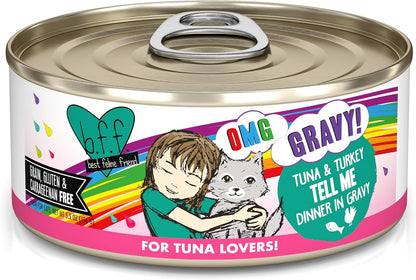 Weruva B.F.F. OMG - Best Feline Friend Oh My Gravy!, Variety Pack, Rainbow Road, Wet Cat Food By, 2.8oz Can (Pack of 12) - Image 14