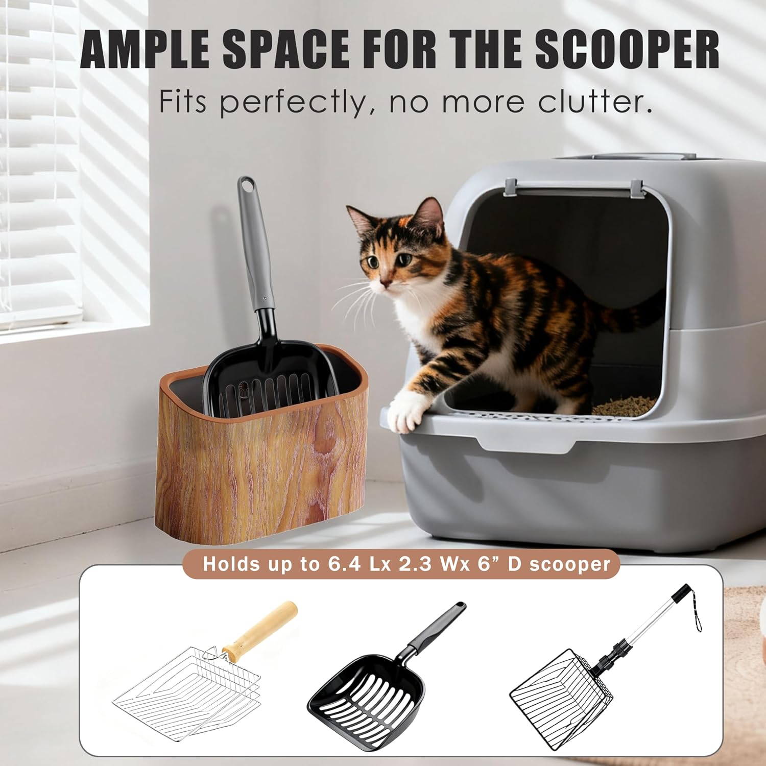 Removable inner bucket of Ayipaqen litter scoop caddy