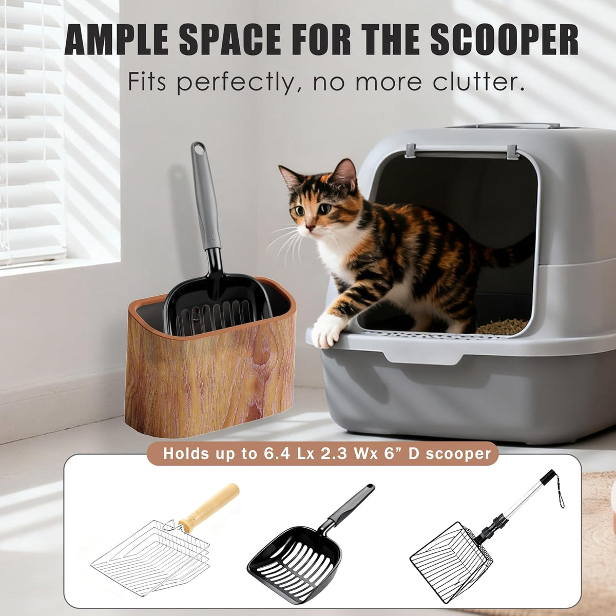 Removable inner bucket of Ayipaqen litter scoop caddy