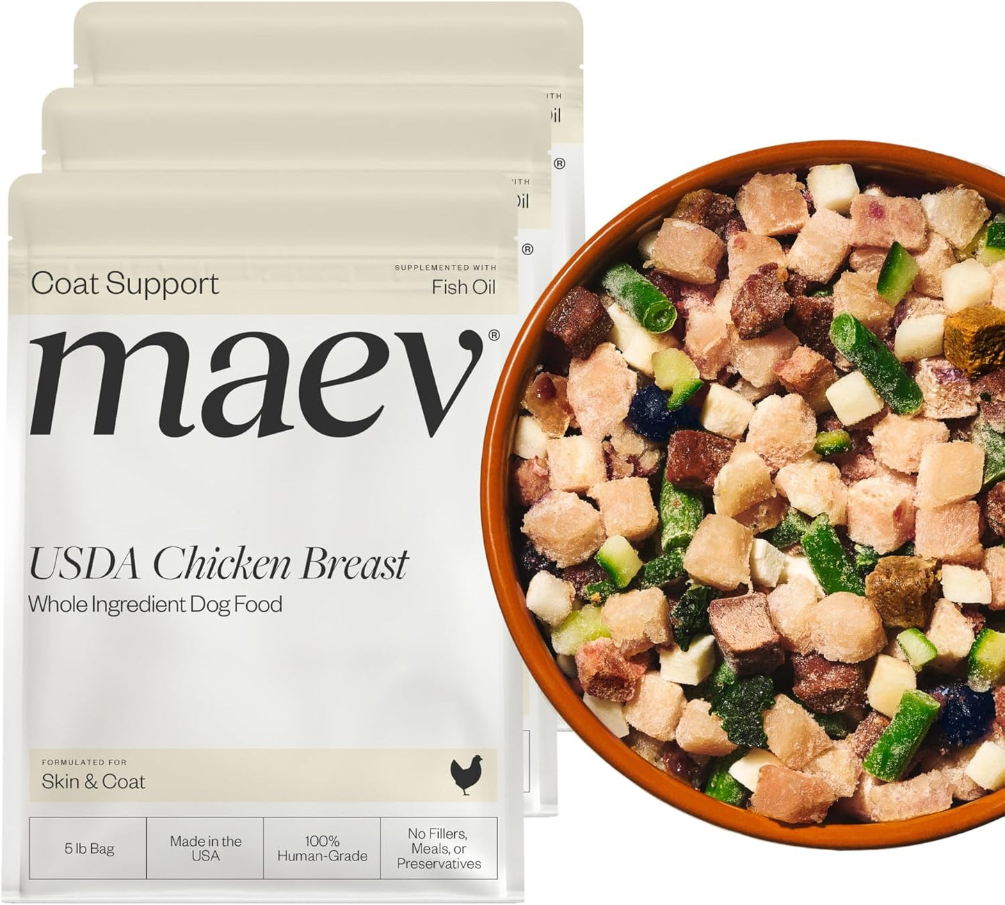 Maev Human-Grade Fresh-Frozen Beef Dog Food, Skin & Coat Formula | High-Protein, Grain-Free, Whole Ingredient Raw Food for Dogs | Complete & Balanced Meal or Topper | Made in USA | 5 lb - Image 13