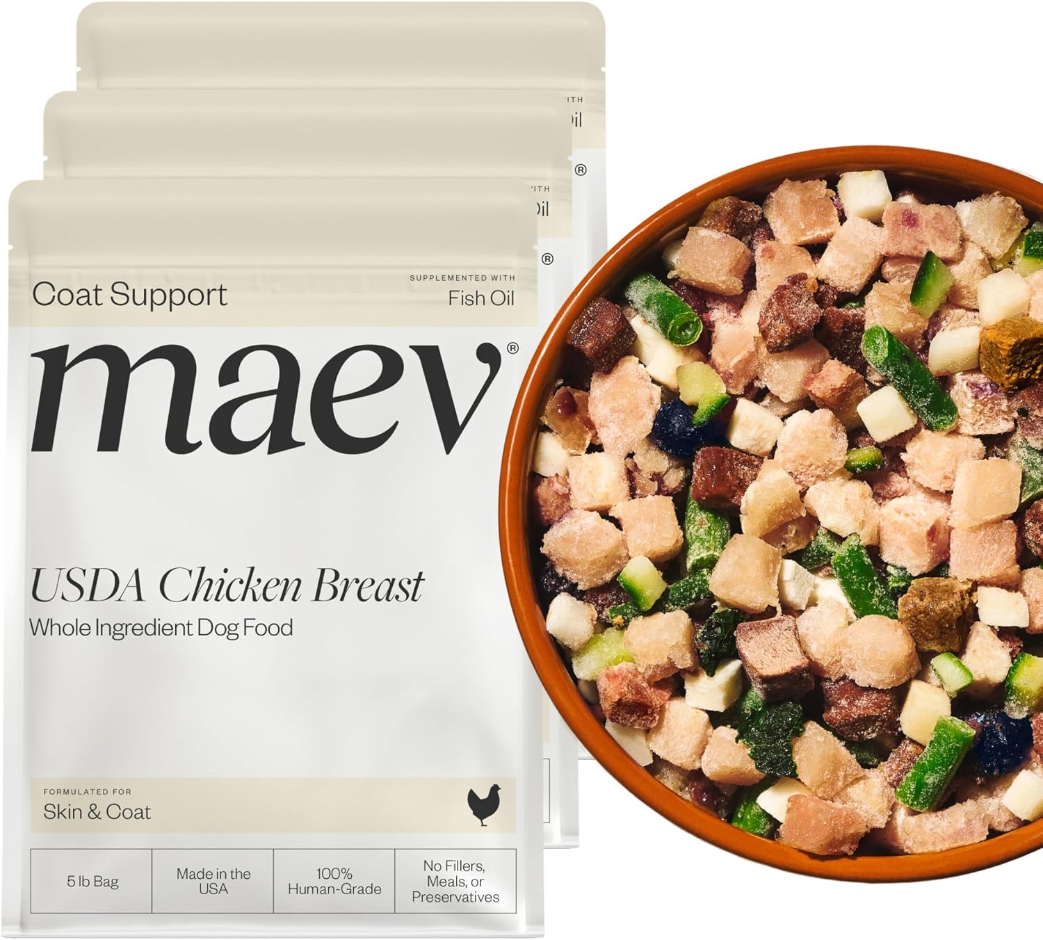 Maev Human-Grade Fresh-Frozen Beef Dog Food, Skin & Coat Formula | High-Protein, Grain-Free, Whole Ingredient Raw Food for Dogs | Complete & Balanced Meal or Topper | Made in USA | 5 lb - Image 13