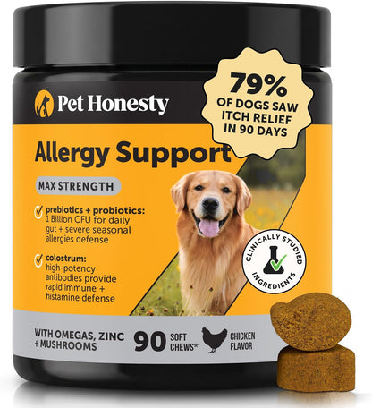 Dog Allergy Relief Immunity Chews - Paw Licking, Itching & Seasonal Allergies - with Colostrum, Probiotics, Turmeric & Salmon Oil - Vet Recommended Anti-Itch Supplement for Dogs (Salmon, 90 Ct) - Image 11