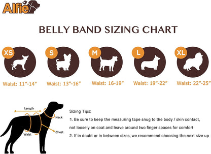 Alfie Pet extra large anti marking wrap for boy dogs instruction view