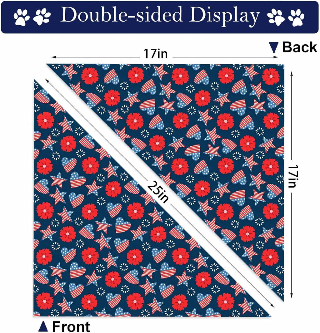 Adjustable triangle bandana tied around dog neck