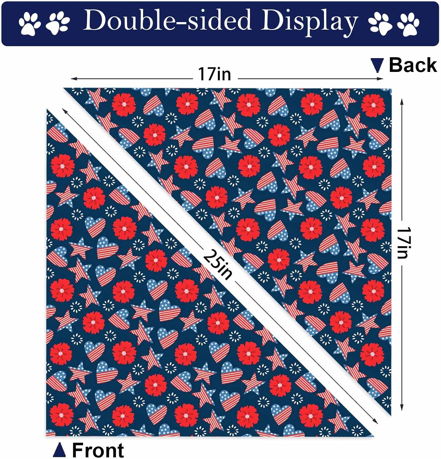 Adjustable triangle bandana tied around dog neck