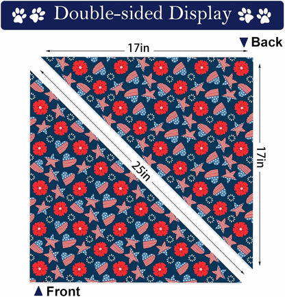 Adjustable triangle bandana tied around dog neck