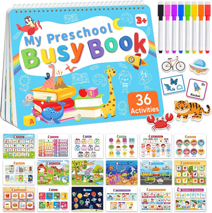 Gagule Montessori preschool learning busy book front view showing colorful cover design.