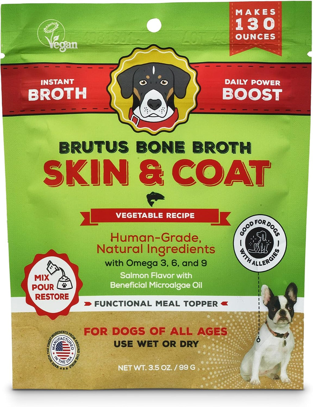 Brutus Broth Dog Food Topper - Instant Bone Broth Powder for Adult Dogs - Supports Hip and Joint Function - Human-Grade Quality, Serve Dry or Wet - Beef Flavor, 3.5 oz (Pack of 1) - Image 11