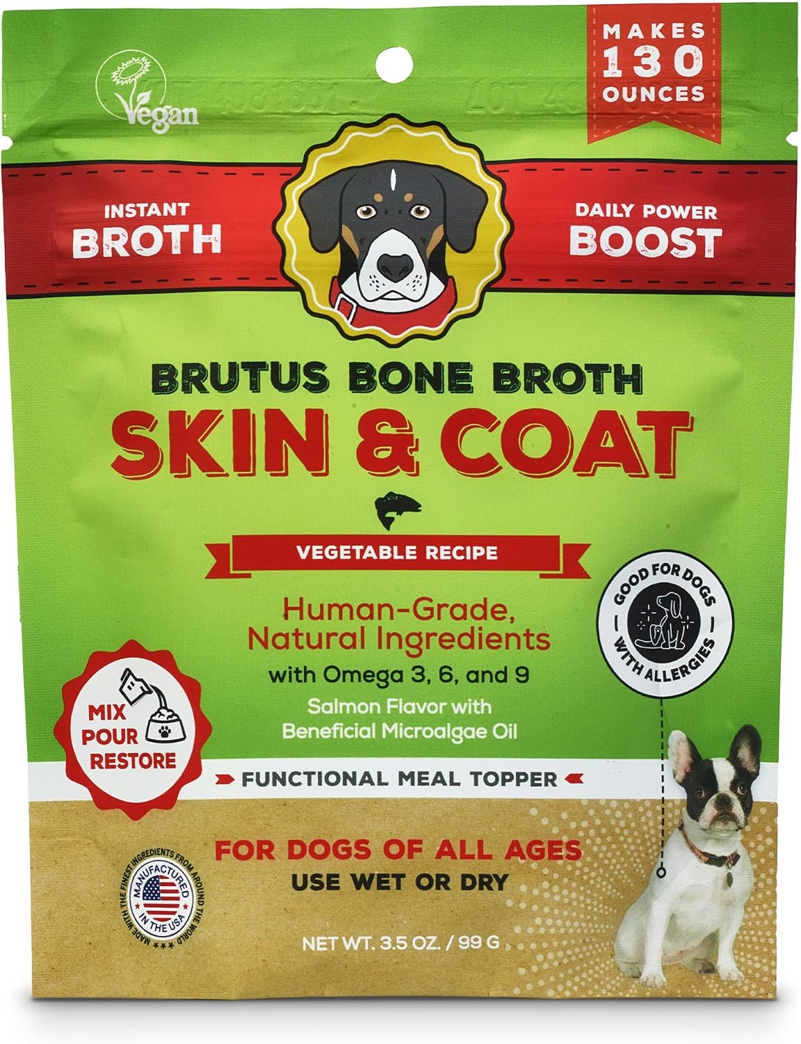 Brutus Broth Dog Food Topper - Instant Bone Broth Powder for Adult Dogs - Supports Hip and Joint Function - Human-Grade Quality, Serve Dry or Wet - Beef Flavor, 3.5 oz (Pack of 1) - Image 11