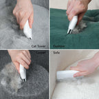 Aumuca portable pet hair removal tool on a carpeted surface