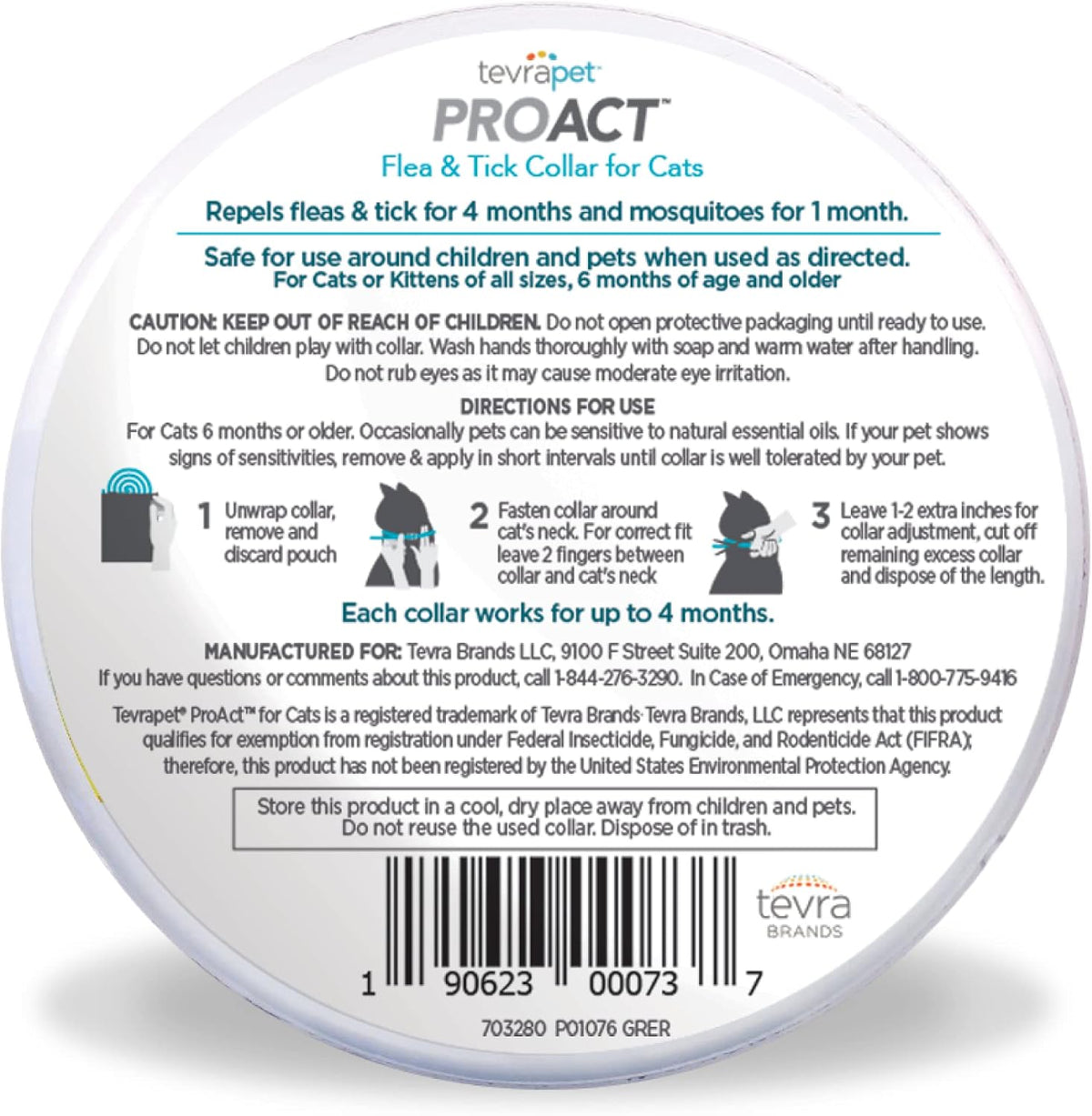 TevraPet Proact cat collar breakaway safety feature detail