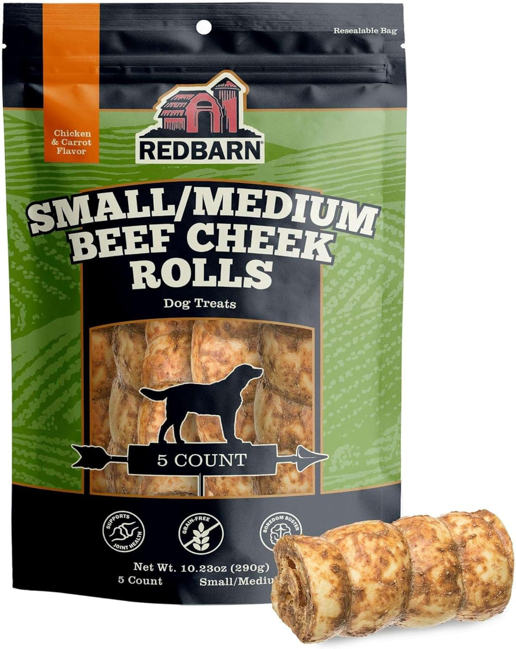 Redbarn Pet Products All-Natural Large Beef Cheek Rolls for Dogs, Uncoated - Single Ingredient Grain-Free Chew Treat Naturally Rich in Collagen - No Artificial Preservatives - Pack of 4 - Image 13